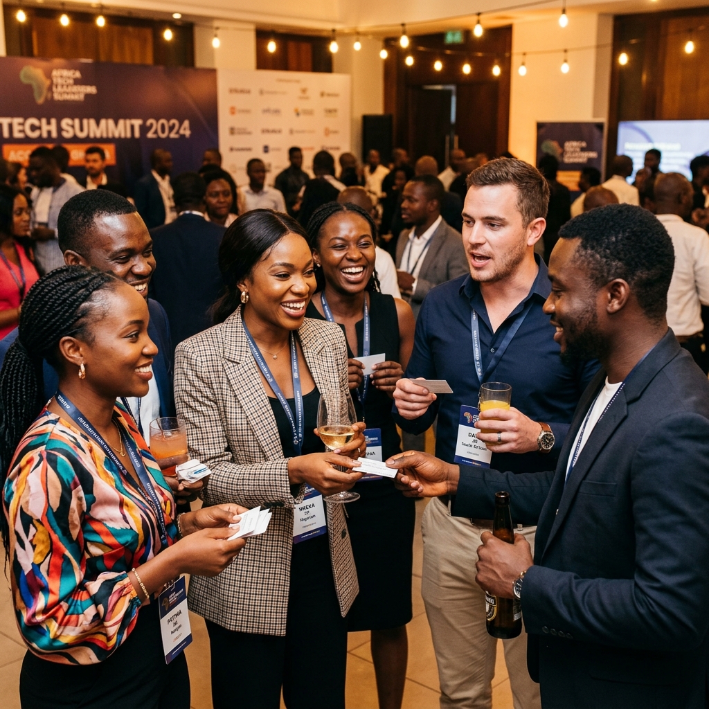 Professionals networking at the summit
